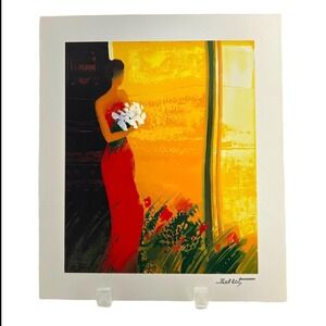 Emile Bellet Seriolithograph 2002 Pleine Floraison 8.5" x 7" Signed in Plate